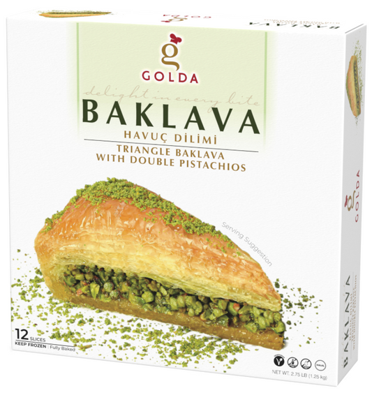 Golda Triangle Baklava w/ Double Pistachios 2.75 lb