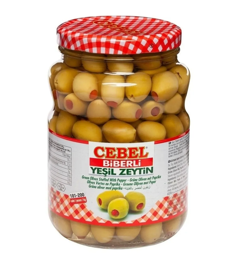 Cebel Biberli Yesil Zeytin Glass, 400gr