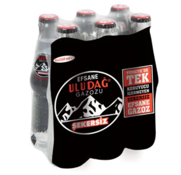 Uludag Sekersiz Sade gazoz, 6pk