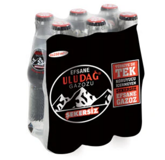 Uludag Sekersiz Sade gazoz, 6pk