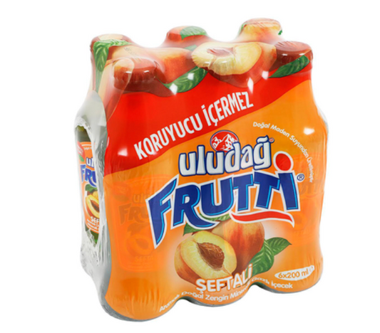 Uludag Frutti, Mineral Water w Peach, 6pk
