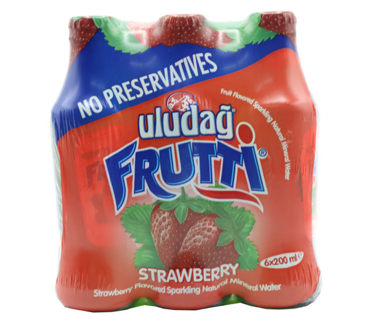 Uludag Mineral Water W Strawberry, 6pk