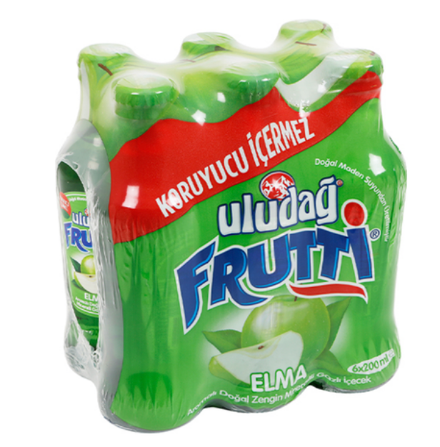 Uludag Frutti Mineral Water w Green Apple, 6pk