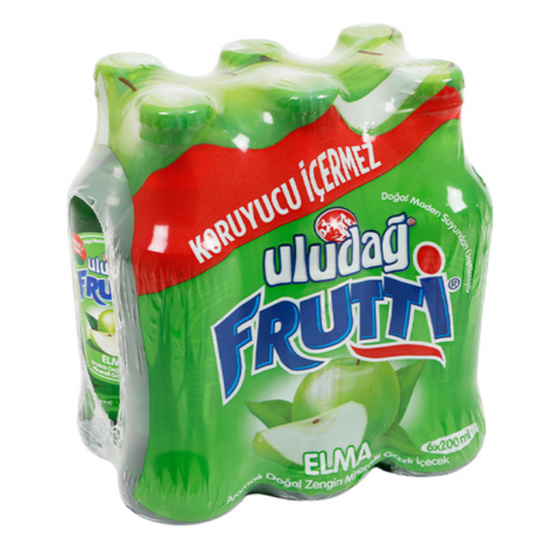 Uludag Frutti Mineral Water w Green Apple, 6pk